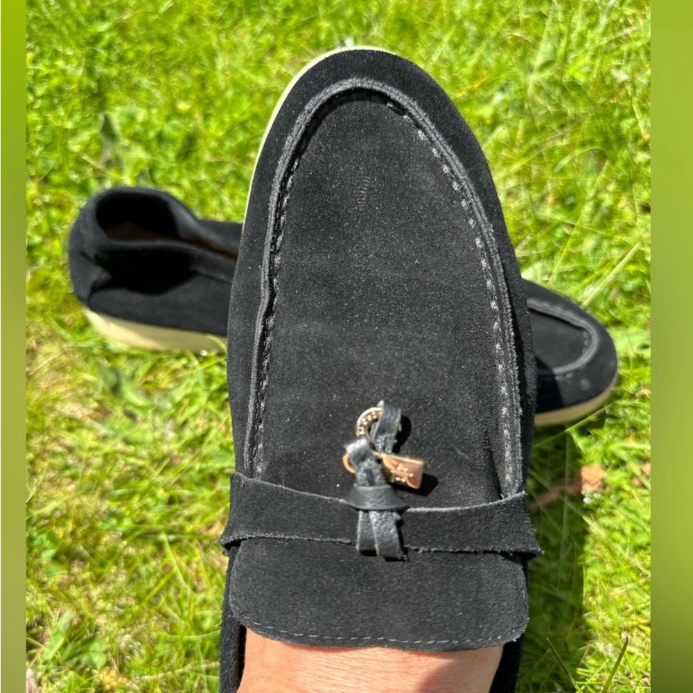 Loro Piana Black Suede Flats - Picture 4 of 5
